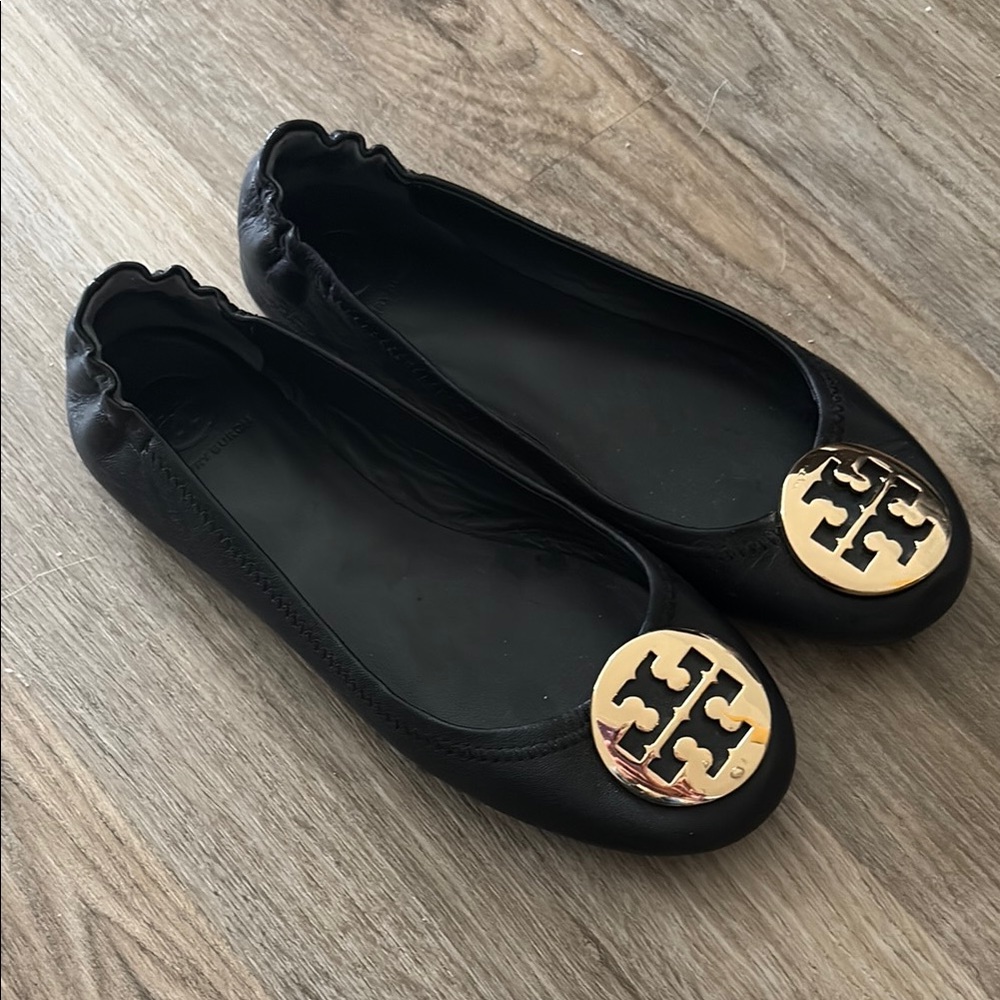 Tory Burch Minnie Black Ballet Flats